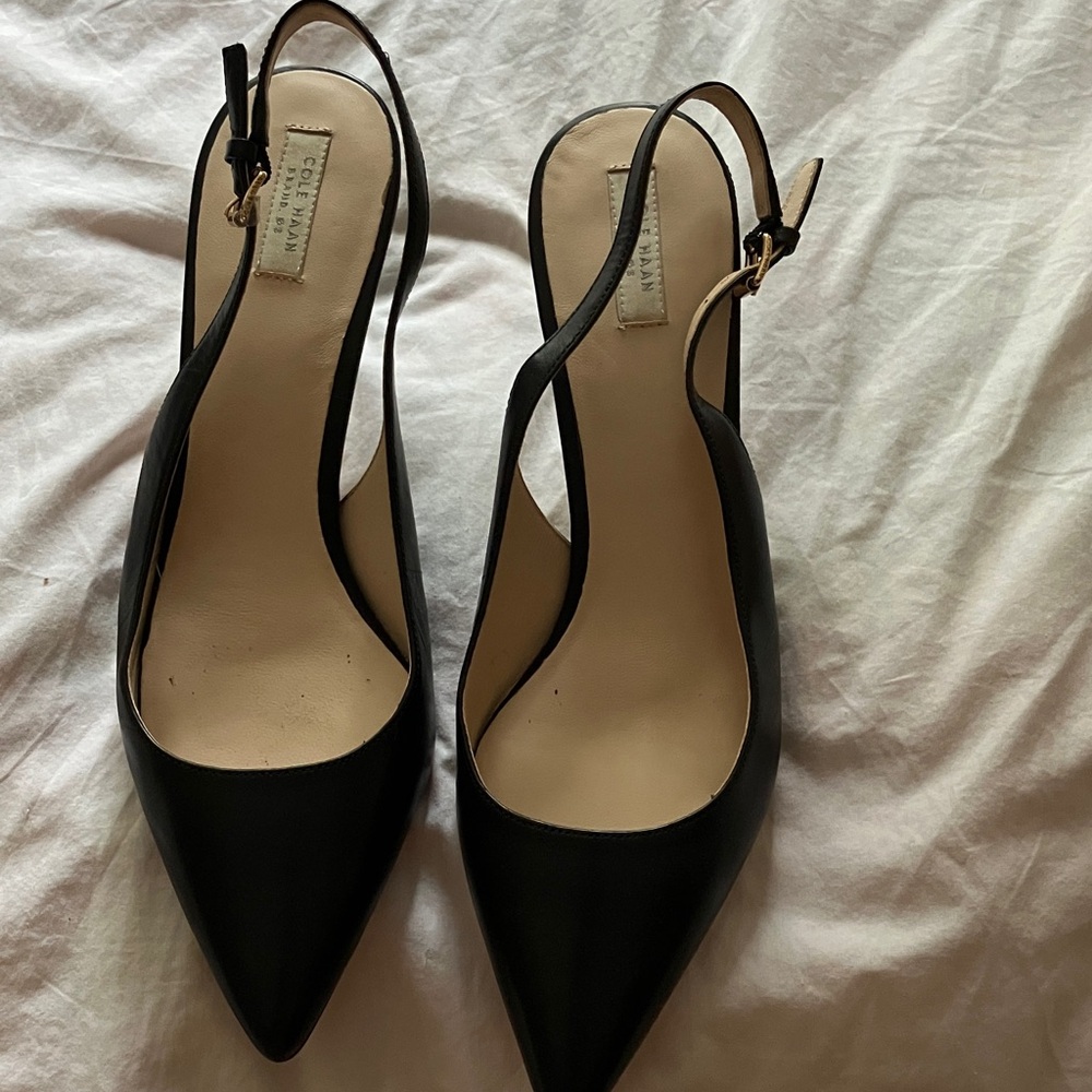 Cole Haan Black Slingback Heels